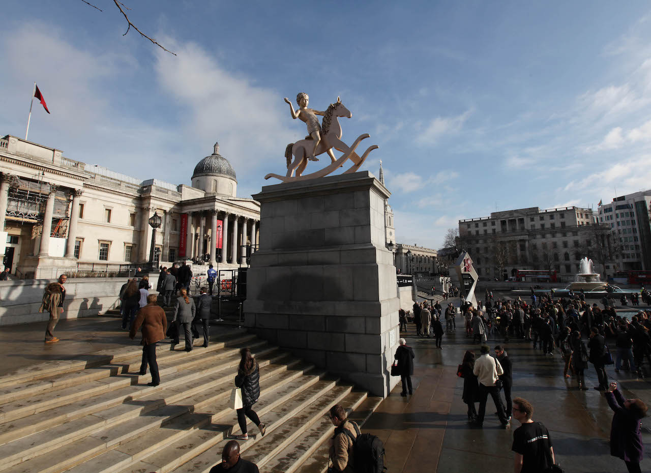 Fourth Plinth unveiling, Trafalgar Square, London. 23.02.12.